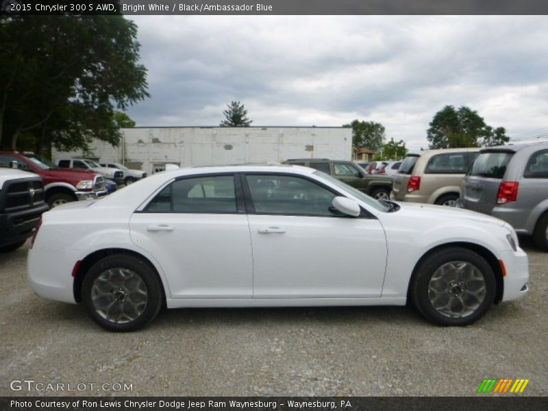 Bright White / Black/Ambassador Blue 2015 Chrysler 300 S AWD
