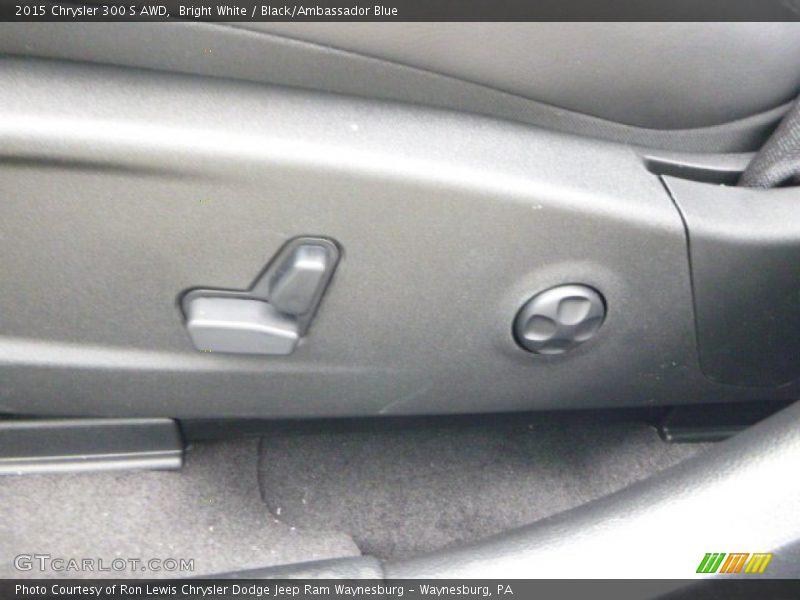 Bright White / Black/Ambassador Blue 2015 Chrysler 300 S AWD