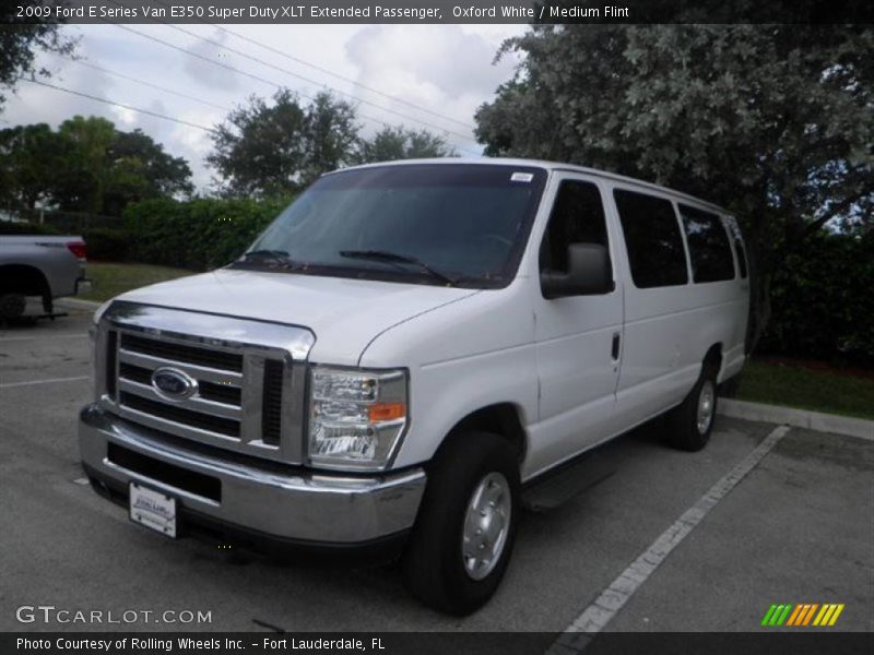 Oxford White / Medium Flint 2009 Ford E Series Van E350 Super Duty XLT Extended Passenger
