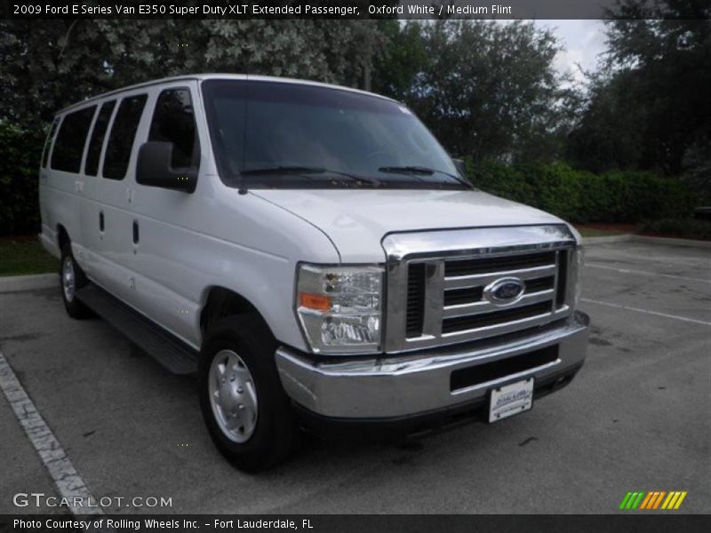 Oxford White / Medium Flint 2009 Ford E Series Van E350 Super Duty XLT Extended Passenger