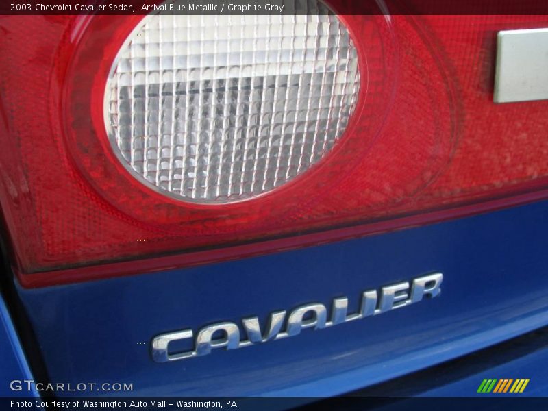 Arrival Blue Metallic / Graphite Gray 2003 Chevrolet Cavalier Sedan