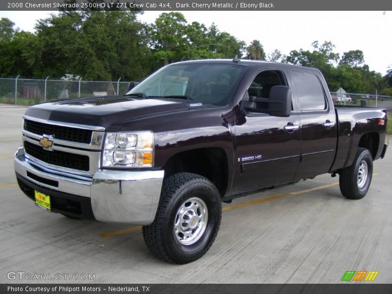 Dark Cherry Metallic / Ebony Black 2008 Chevrolet Silverado 2500HD LT Z71 Crew Cab 4x4