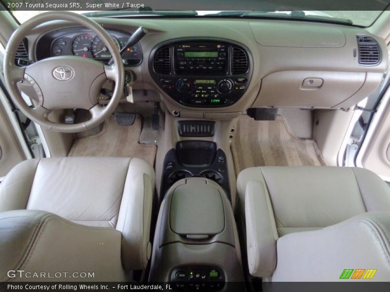 Super White / Taupe 2007 Toyota Sequoia SR5