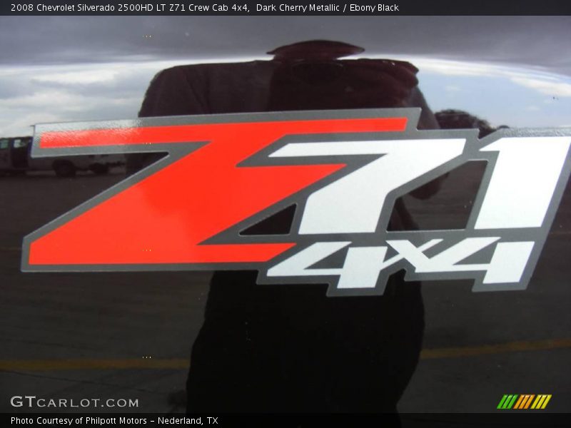 Dark Cherry Metallic / Ebony Black 2008 Chevrolet Silverado 2500HD LT Z71 Crew Cab 4x4