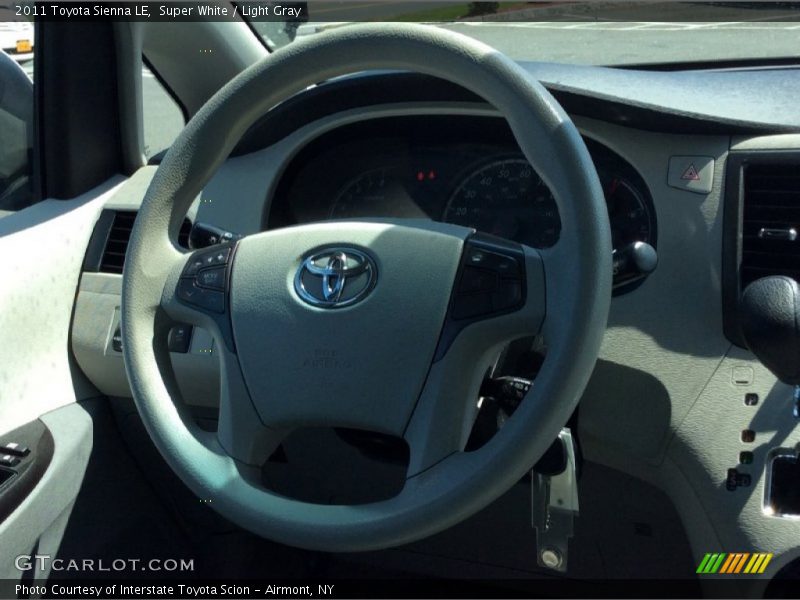 Super White / Light Gray 2011 Toyota Sienna LE