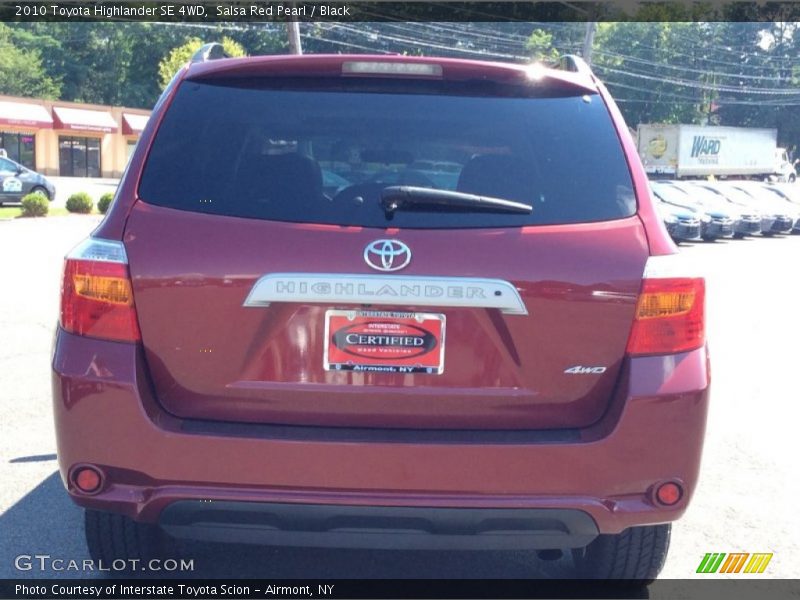 Salsa Red Pearl / Black 2010 Toyota Highlander SE 4WD