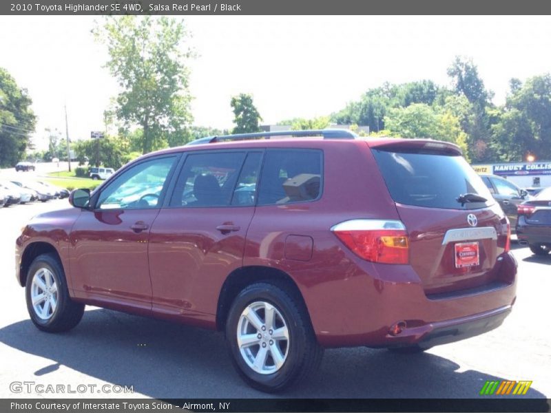 Salsa Red Pearl / Black 2010 Toyota Highlander SE 4WD