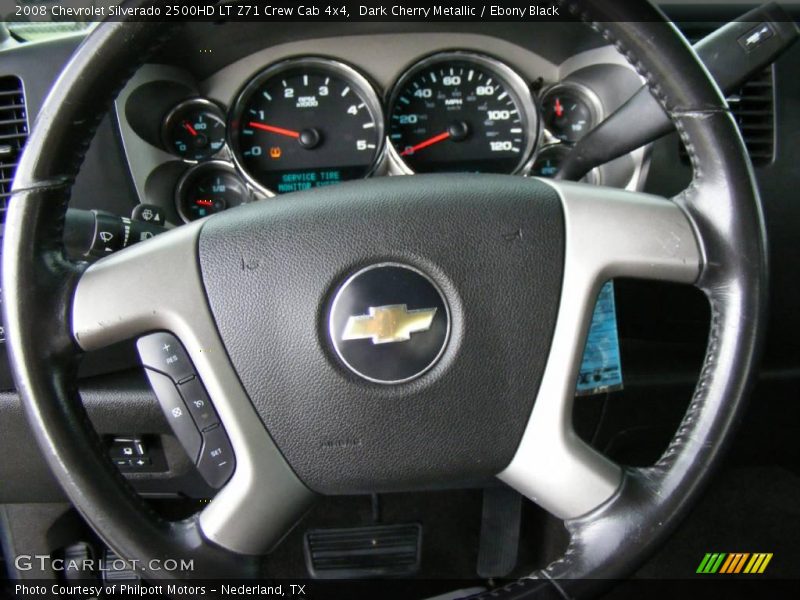 Dark Cherry Metallic / Ebony Black 2008 Chevrolet Silverado 2500HD LT Z71 Crew Cab 4x4