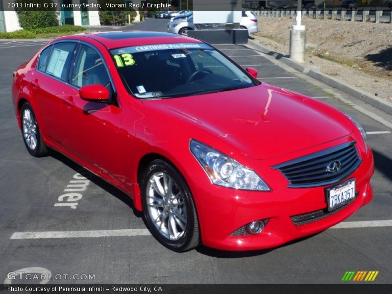 Vibrant Red / Graphite 2013 Infiniti G 37 Journey Sedan