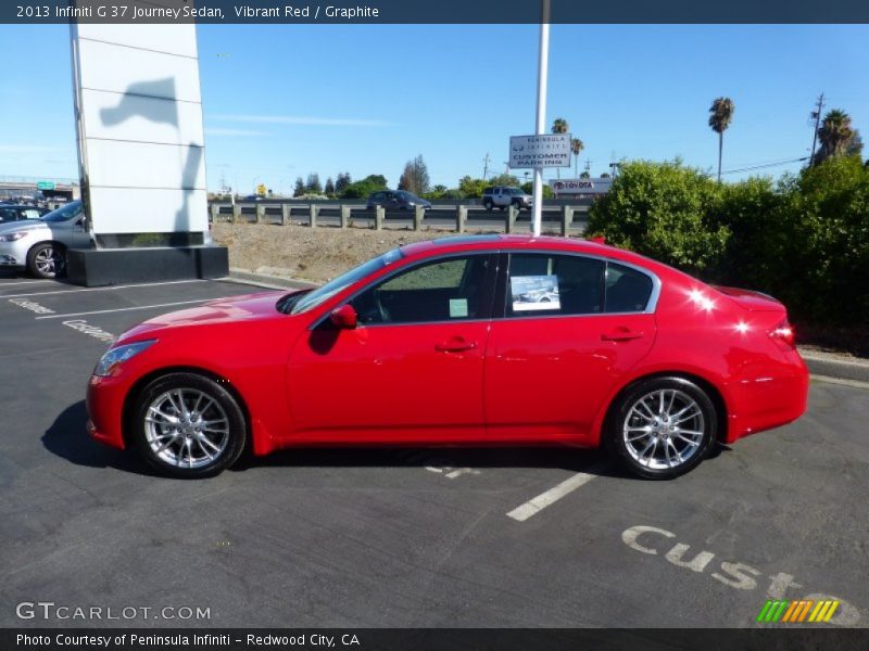 Vibrant Red / Graphite 2013 Infiniti G 37 Journey Sedan