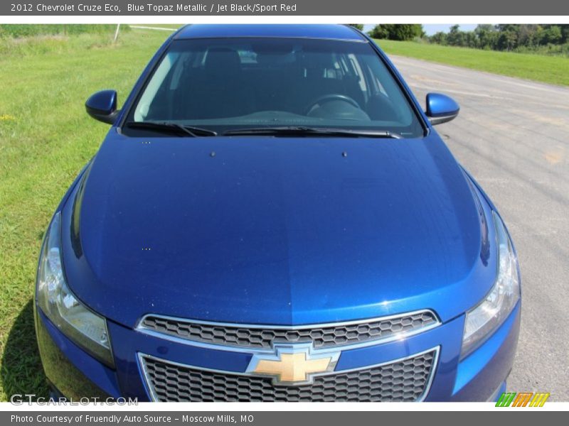 Blue Topaz Metallic / Jet Black/Sport Red 2012 Chevrolet Cruze Eco