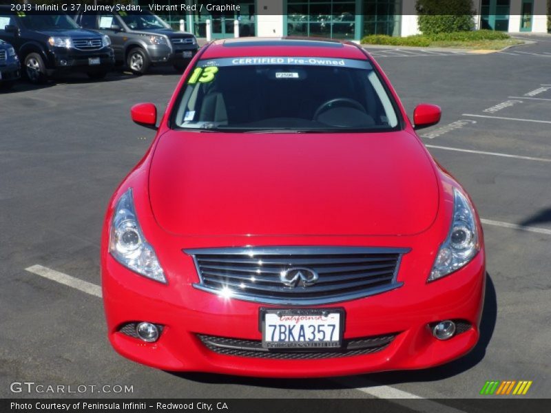 Vibrant Red / Graphite 2013 Infiniti G 37 Journey Sedan