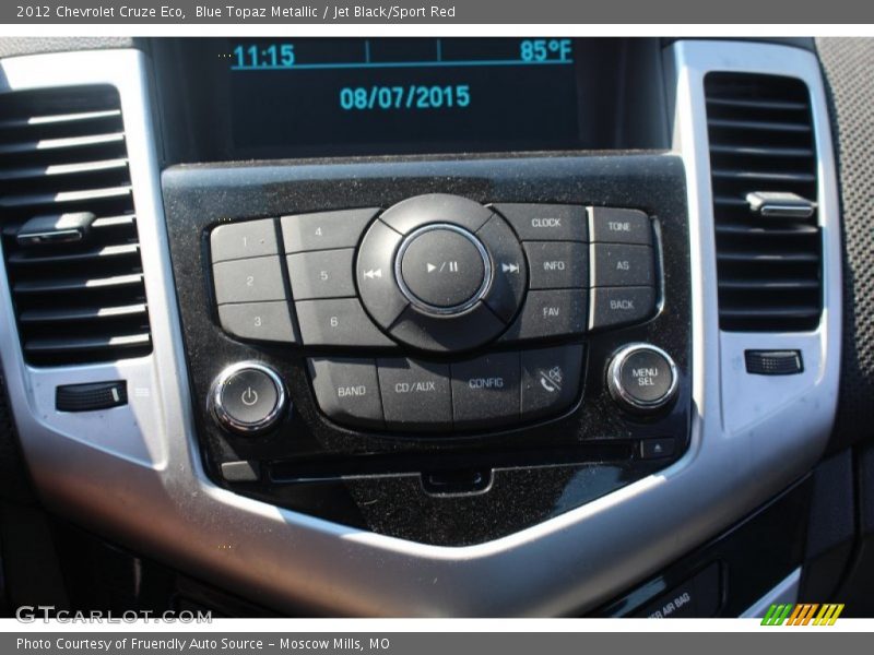 Blue Topaz Metallic / Jet Black/Sport Red 2012 Chevrolet Cruze Eco