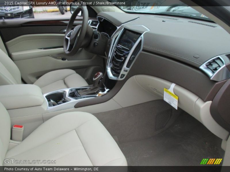 Platinum Ice Tricoat / Shale/Brownstone 2015 Cadillac SRX Luxury AWD