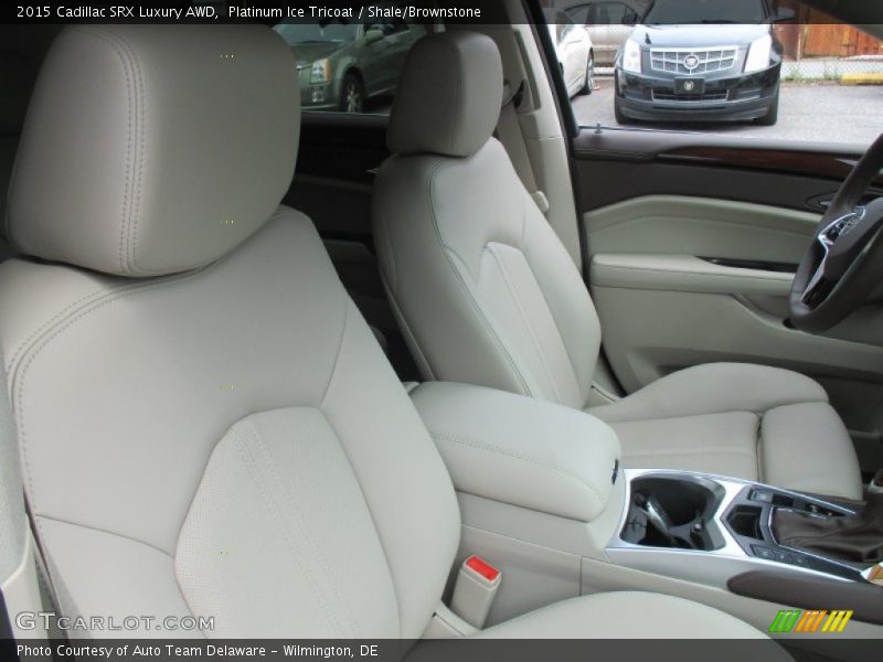 Platinum Ice Tricoat / Shale/Brownstone 2015 Cadillac SRX Luxury AWD
