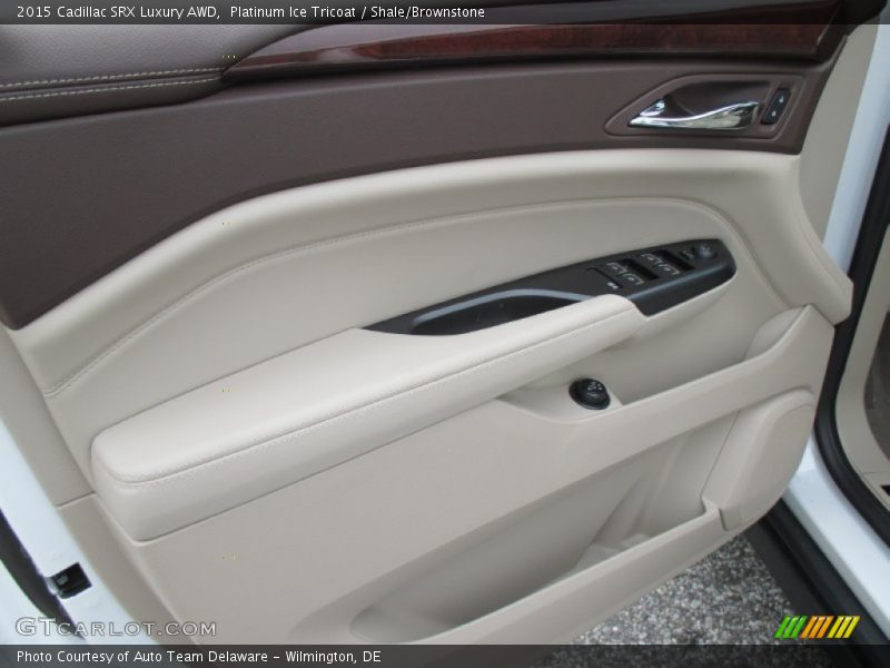 Platinum Ice Tricoat / Shale/Brownstone 2015 Cadillac SRX Luxury AWD