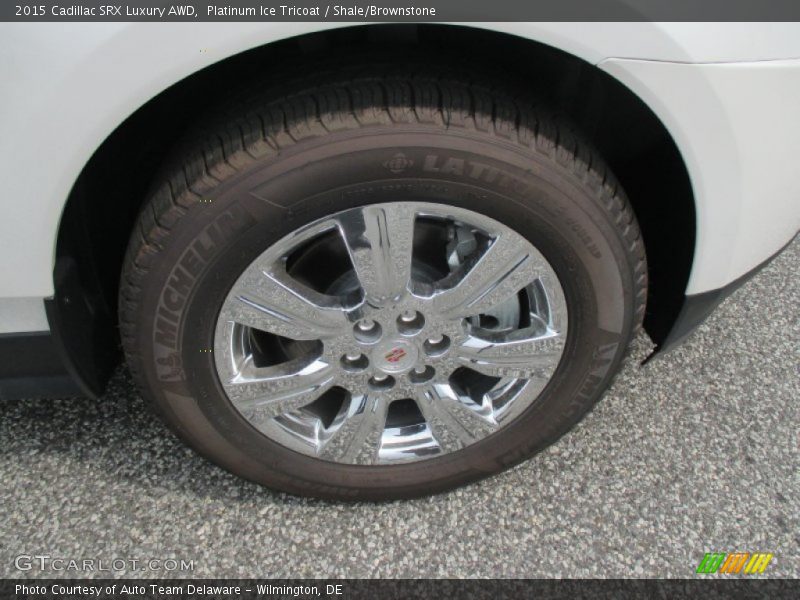 Platinum Ice Tricoat / Shale/Brownstone 2015 Cadillac SRX Luxury AWD