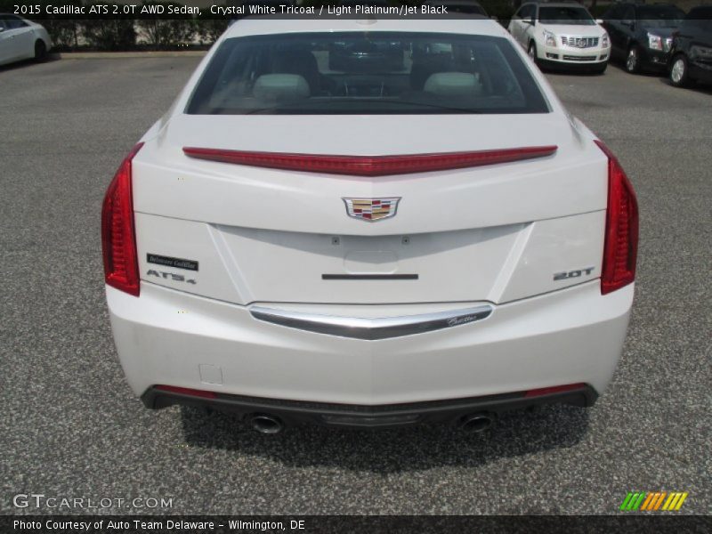 Crystal White Tricoat / Light Platinum/Jet Black 2015 Cadillac ATS 2.0T AWD Sedan