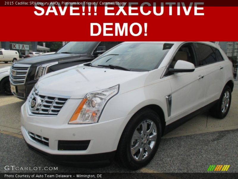 Platinum Ice Tricoat / Caramel/Ebony 2015 Cadillac SRX Luxury AWD