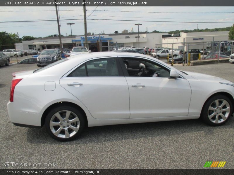 Crystal White Tricoat / Light Platinum/Jet Black 2015 Cadillac ATS 2.0T AWD Sedan