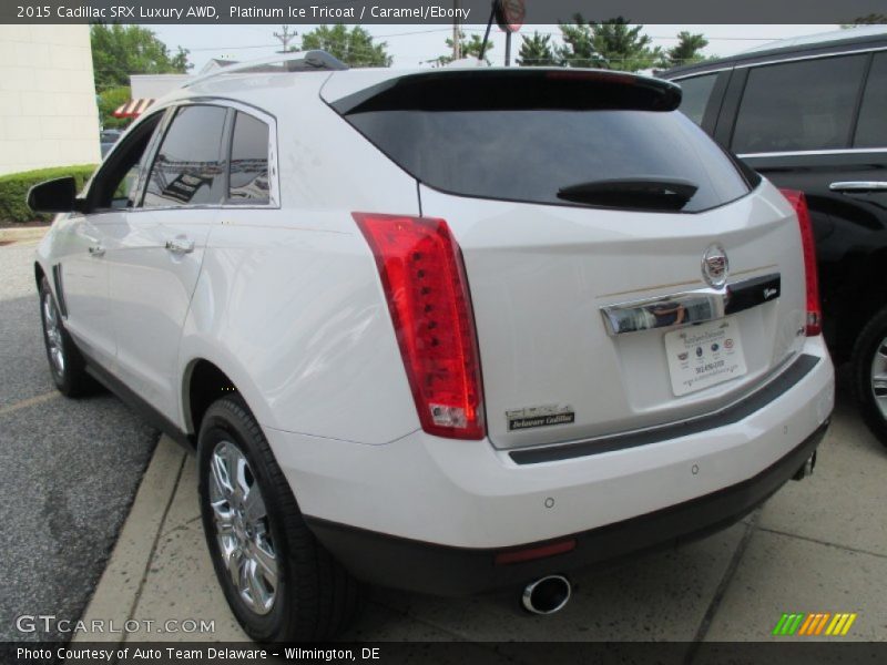 Platinum Ice Tricoat / Caramel/Ebony 2015 Cadillac SRX Luxury AWD