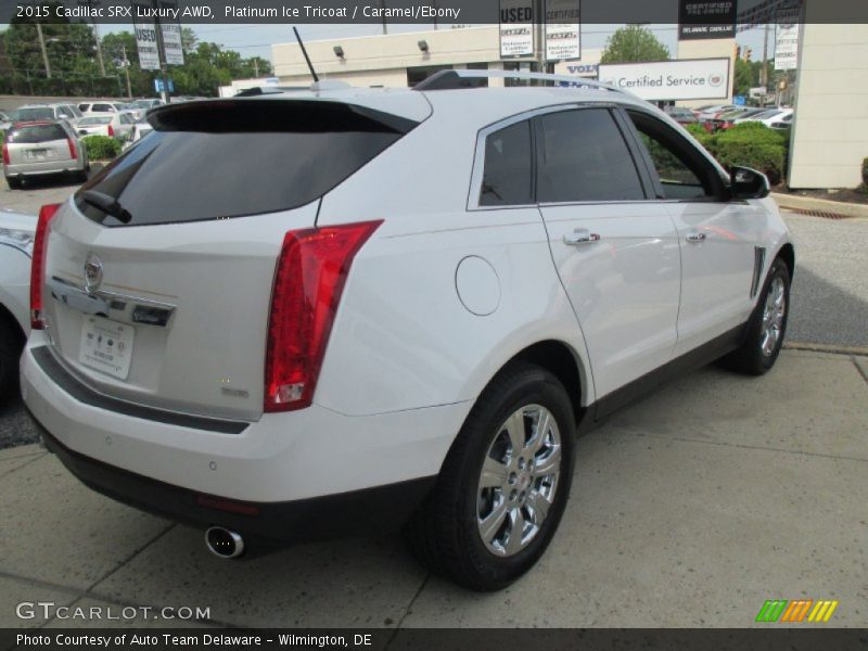 Platinum Ice Tricoat / Caramel/Ebony 2015 Cadillac SRX Luxury AWD