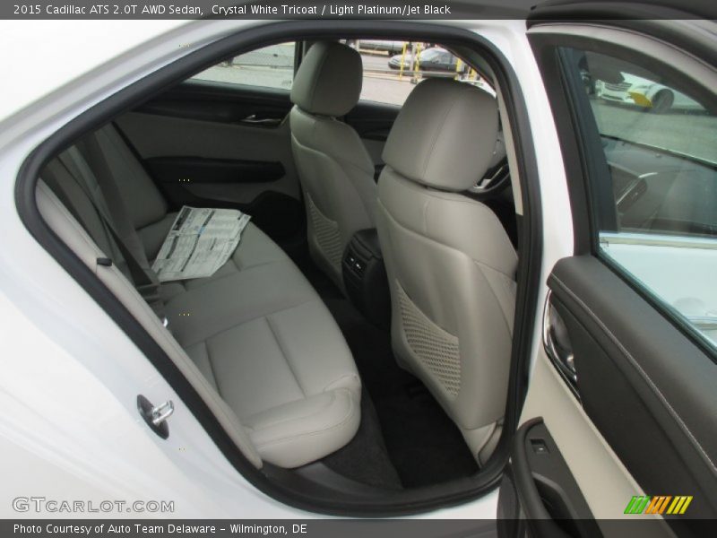 Crystal White Tricoat / Light Platinum/Jet Black 2015 Cadillac ATS 2.0T AWD Sedan