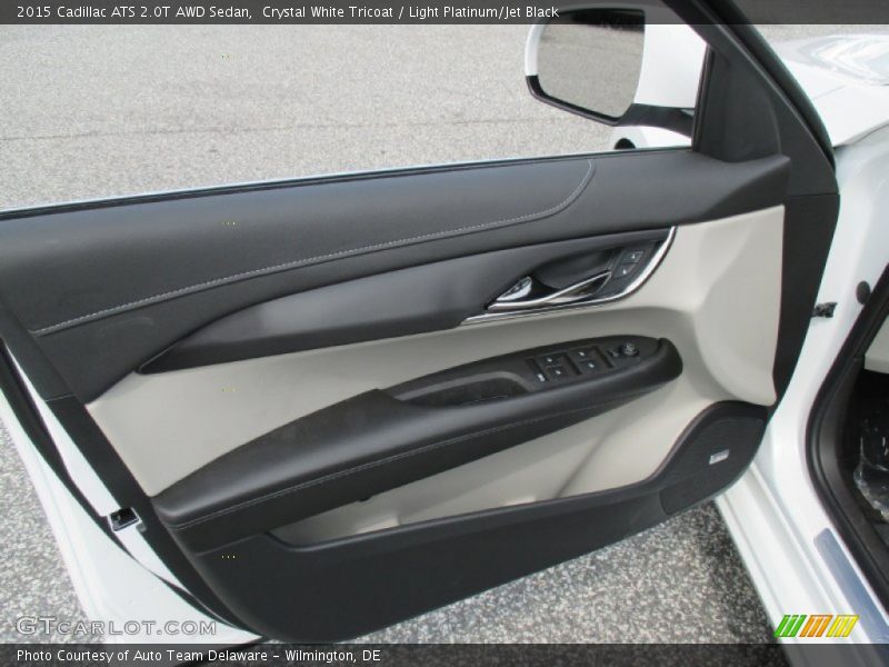 Crystal White Tricoat / Light Platinum/Jet Black 2015 Cadillac ATS 2.0T AWD Sedan