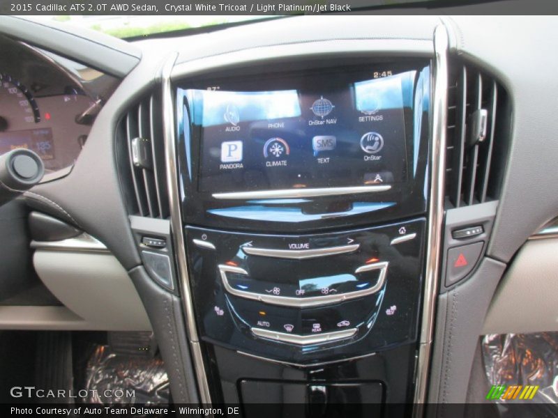 Crystal White Tricoat / Light Platinum/Jet Black 2015 Cadillac ATS 2.0T AWD Sedan