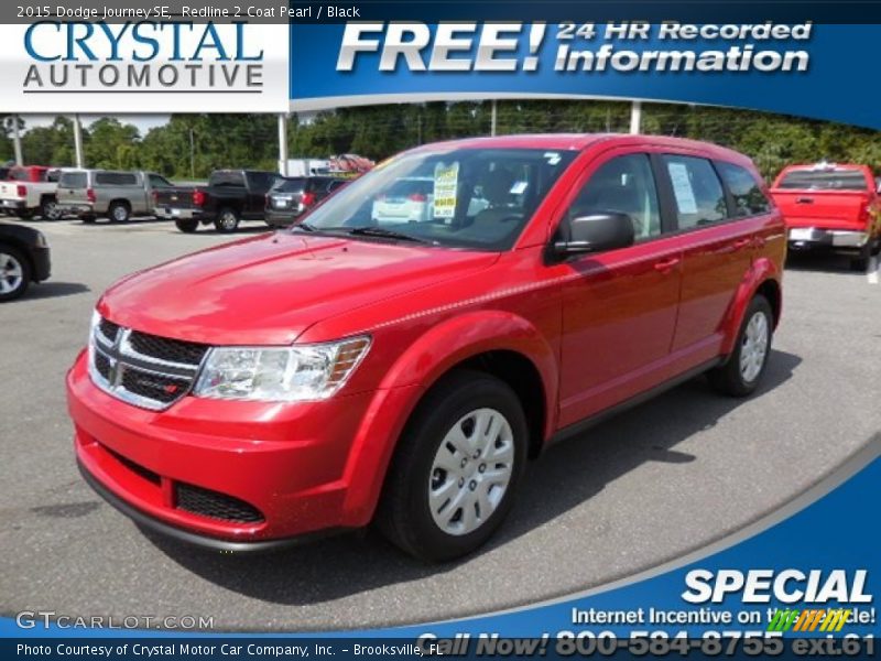 Redline 2 Coat Pearl / Black 2015 Dodge Journey SE