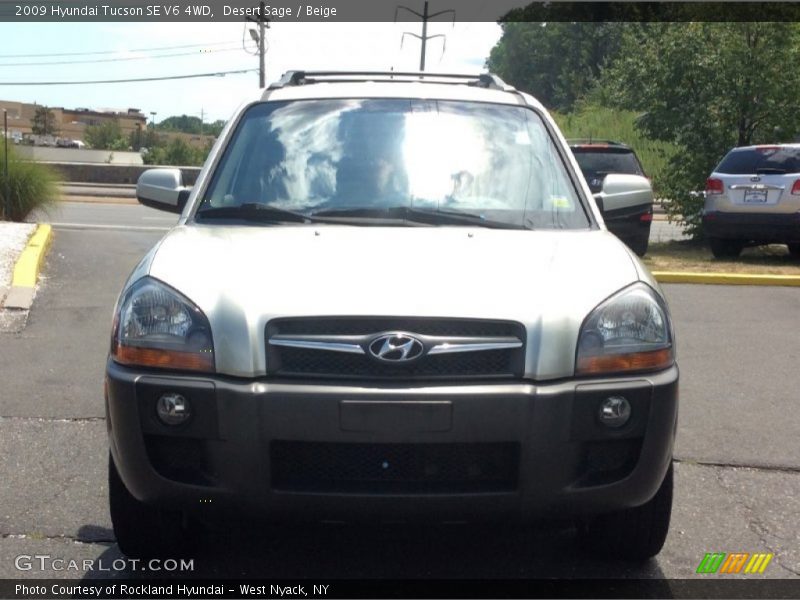 Desert Sage / Beige 2009 Hyundai Tucson SE V6 4WD