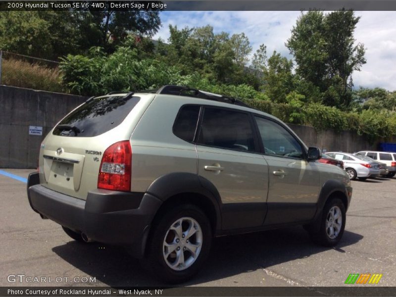 Desert Sage / Beige 2009 Hyundai Tucson SE V6 4WD