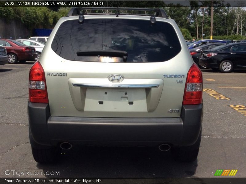 Desert Sage / Beige 2009 Hyundai Tucson SE V6 4WD