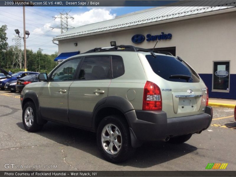 Desert Sage / Beige 2009 Hyundai Tucson SE V6 4WD
