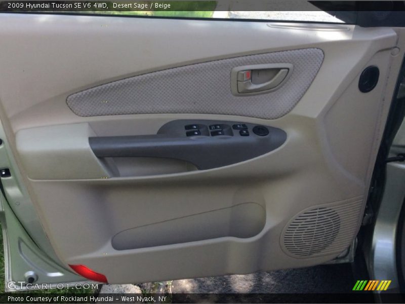 Desert Sage / Beige 2009 Hyundai Tucson SE V6 4WD