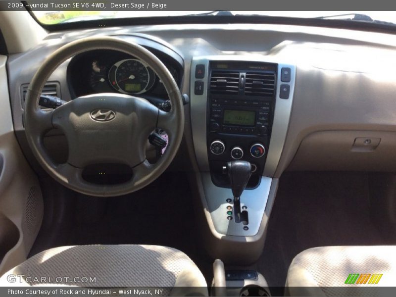 Desert Sage / Beige 2009 Hyundai Tucson SE V6 4WD