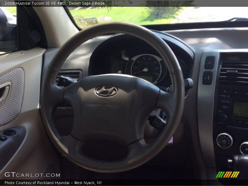Desert Sage / Beige 2009 Hyundai Tucson SE V6 4WD