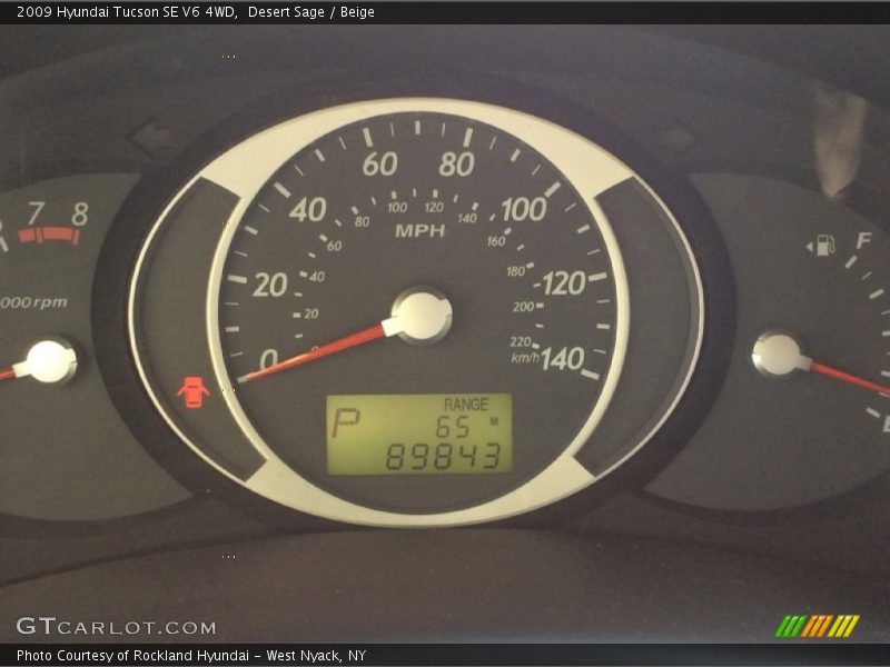 Desert Sage / Beige 2009 Hyundai Tucson SE V6 4WD