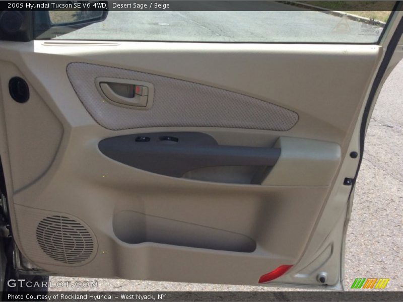 Desert Sage / Beige 2009 Hyundai Tucson SE V6 4WD