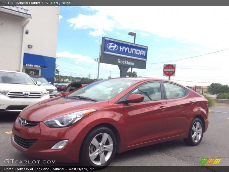Red / Beige 2013 Hyundai Elantra GLS