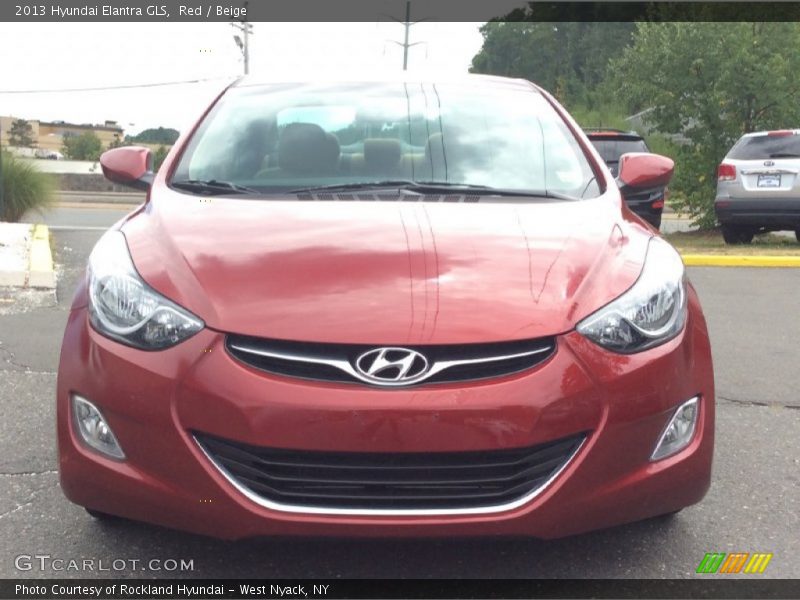 Red / Beige 2013 Hyundai Elantra GLS