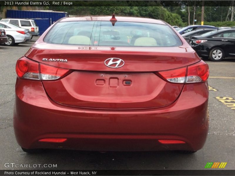 Red / Beige 2013 Hyundai Elantra GLS