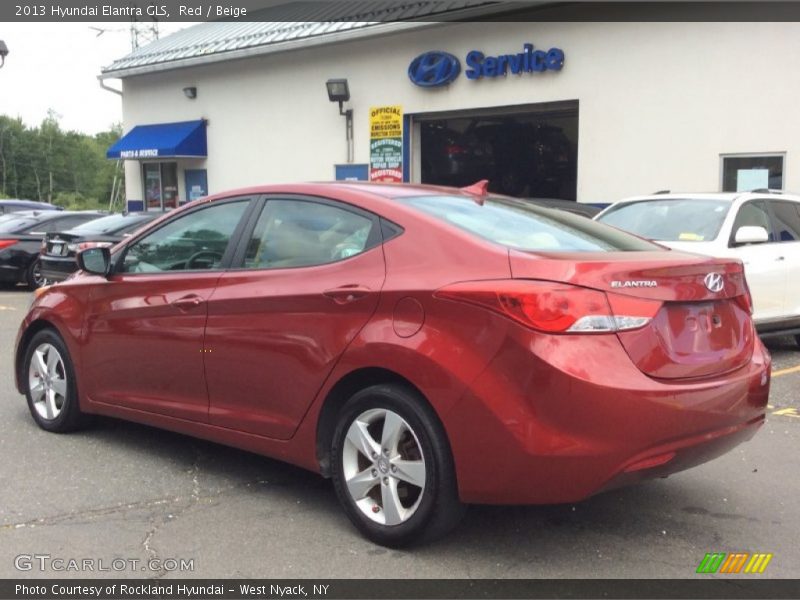 Red / Beige 2013 Hyundai Elantra GLS