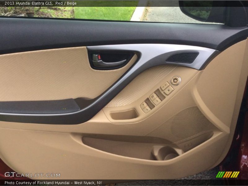 Red / Beige 2013 Hyundai Elantra GLS