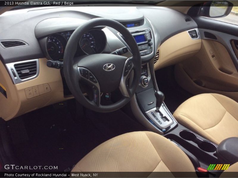 Red / Beige 2013 Hyundai Elantra GLS