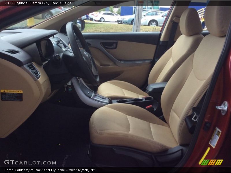 Red / Beige 2013 Hyundai Elantra GLS