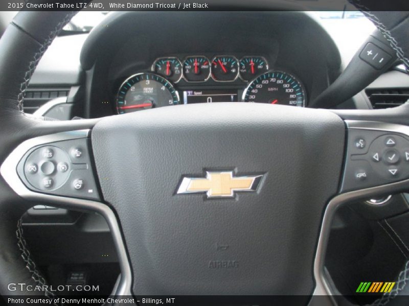 White Diamond Tricoat / Jet Black 2015 Chevrolet Tahoe LTZ 4WD