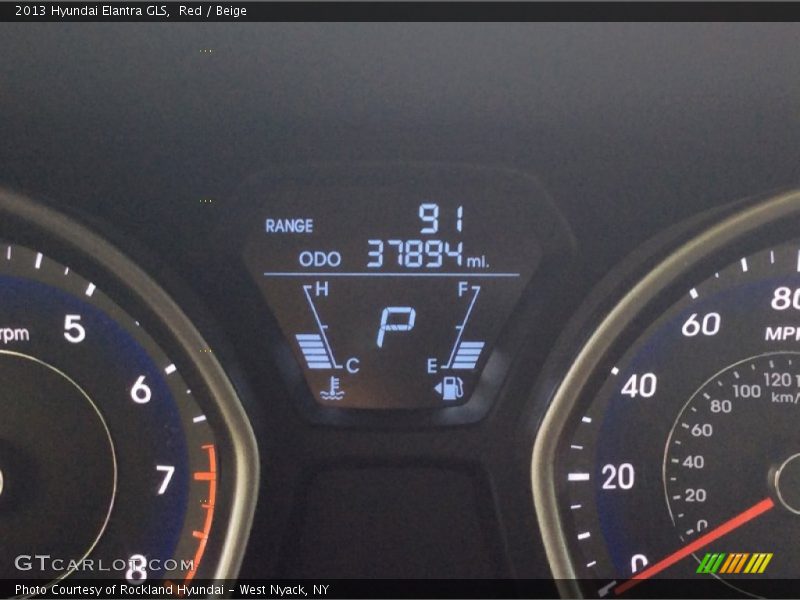 Red / Beige 2013 Hyundai Elantra GLS