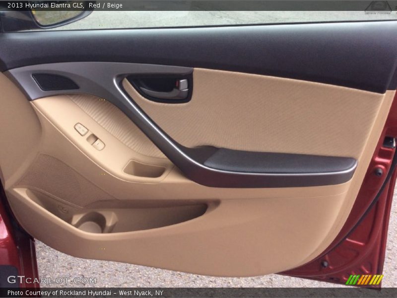 Red / Beige 2013 Hyundai Elantra GLS