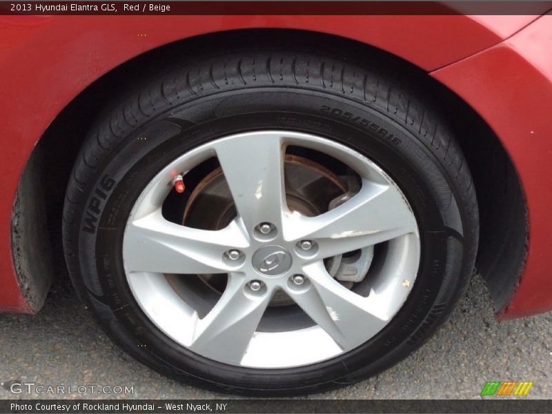 Red / Beige 2013 Hyundai Elantra GLS
